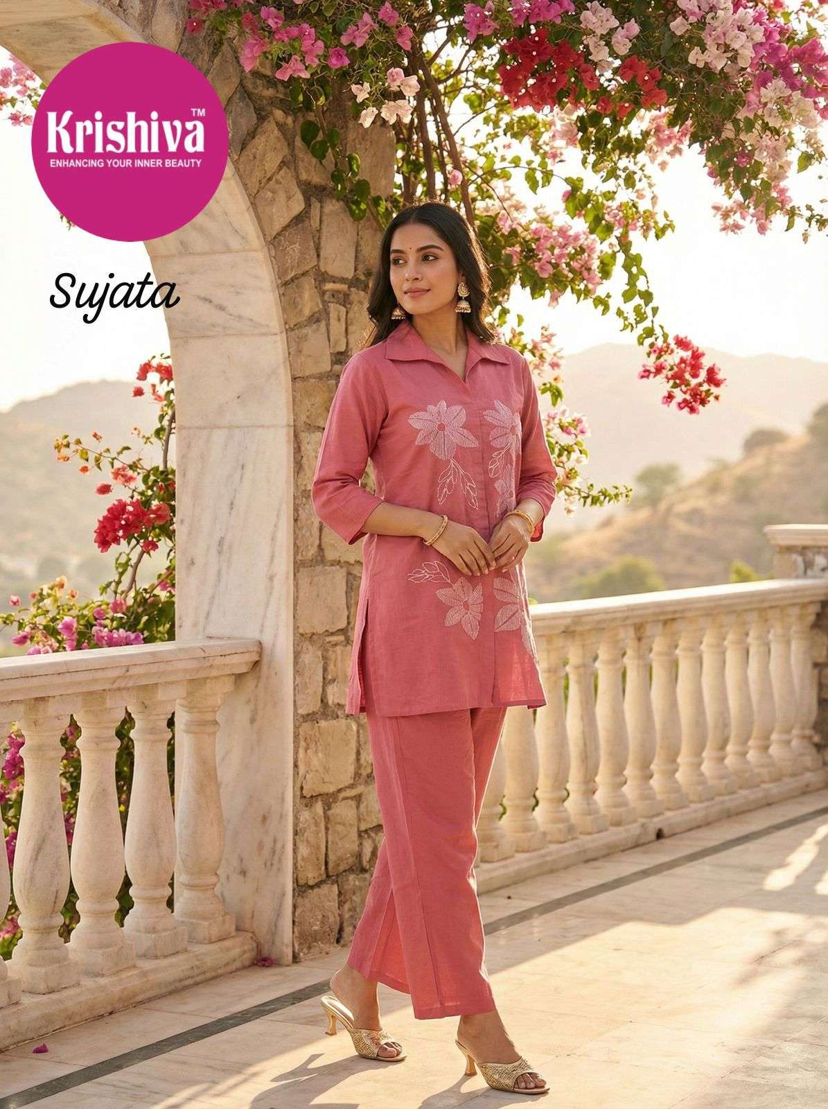 KRISHIVA SUJATA BRAND DESIGNER CORD SET COMBO AT SURAT RESEL...