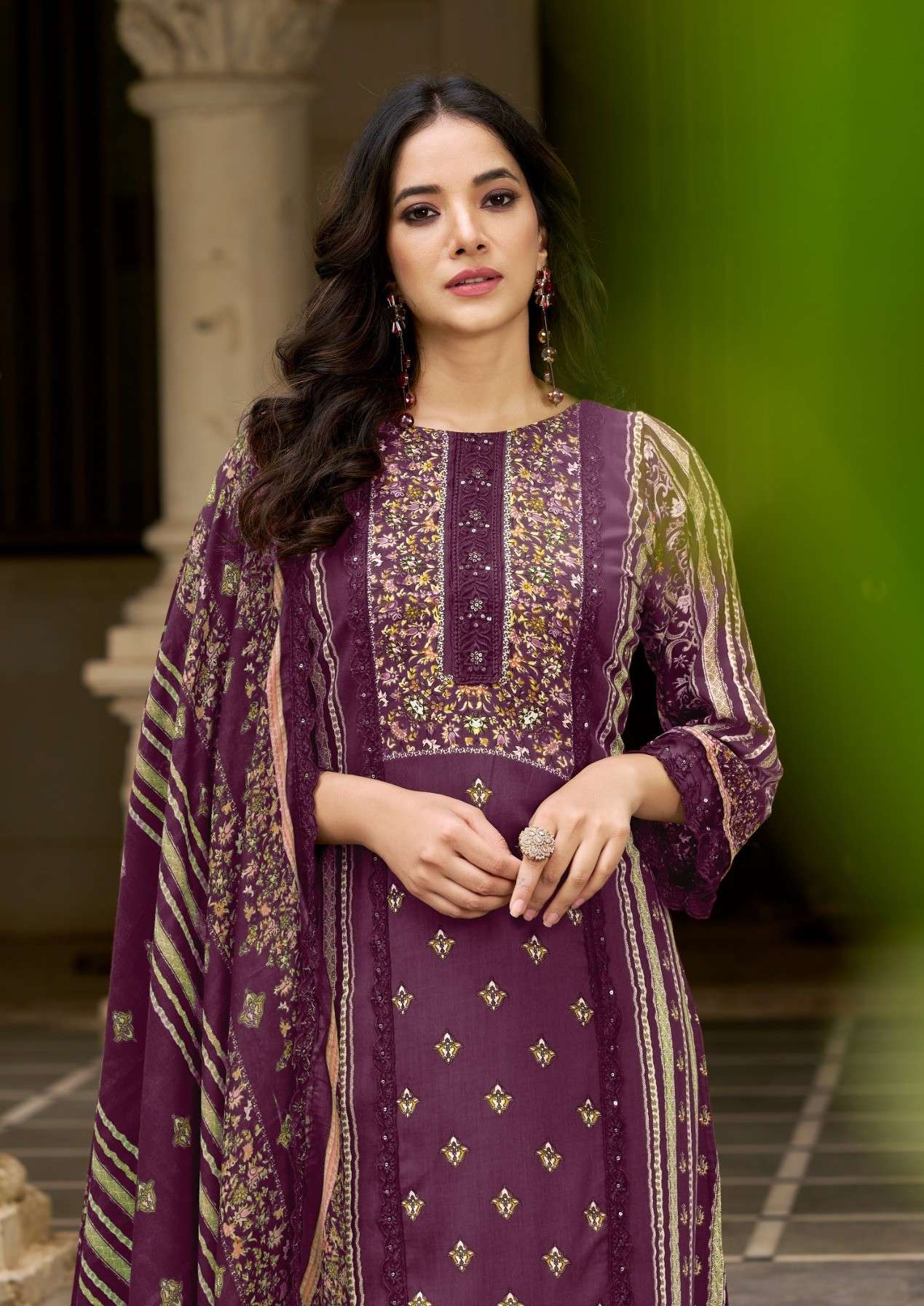 LEVISHA BAGH RAYON PRINT WITH ADDITIONAL WORK LADIES SUIT LO...