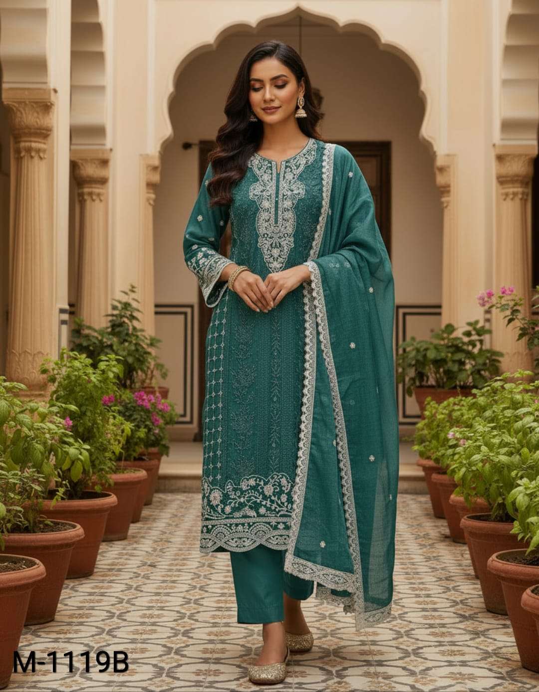 M 1199 TOP INDIAN TRADITIONAL OUTFIT SILK HEAVY DESIGN SUIT ...