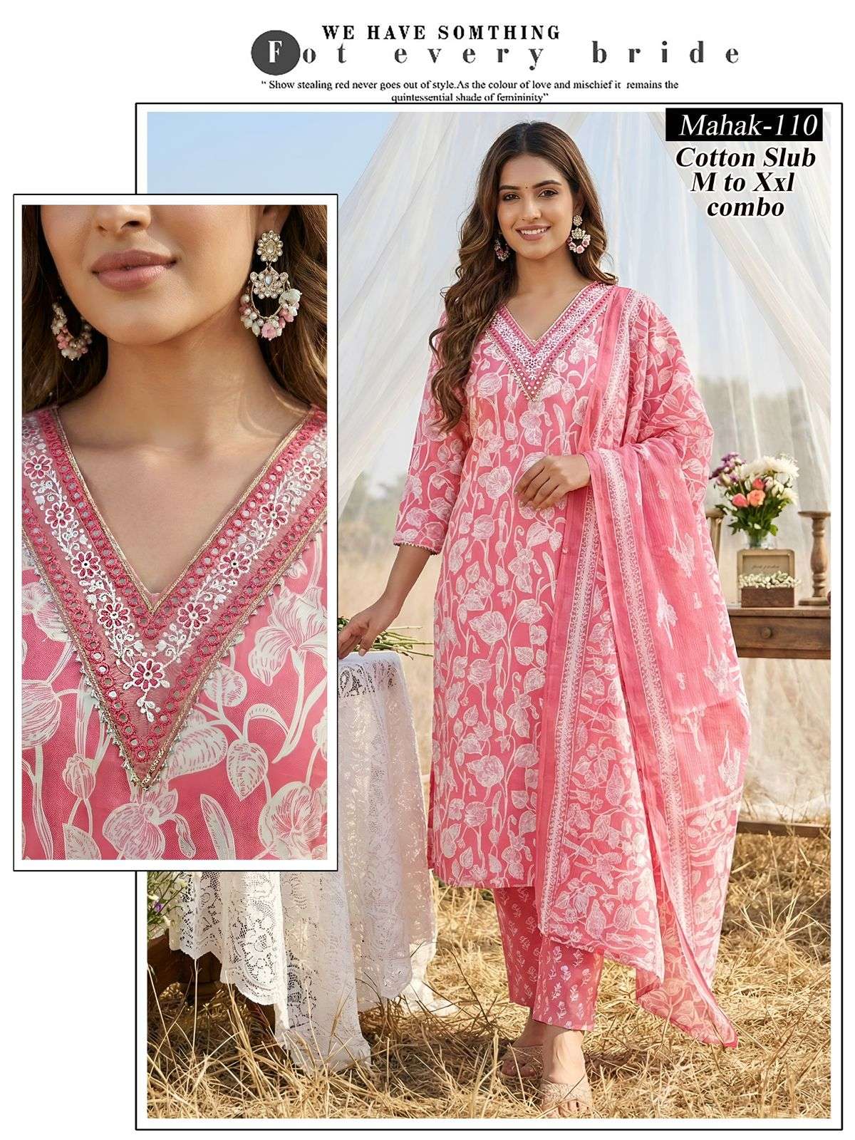 MAHAK 105 & 112 COTTON 3 PIECE DRESS KURTI SUIT READYMADE EX...