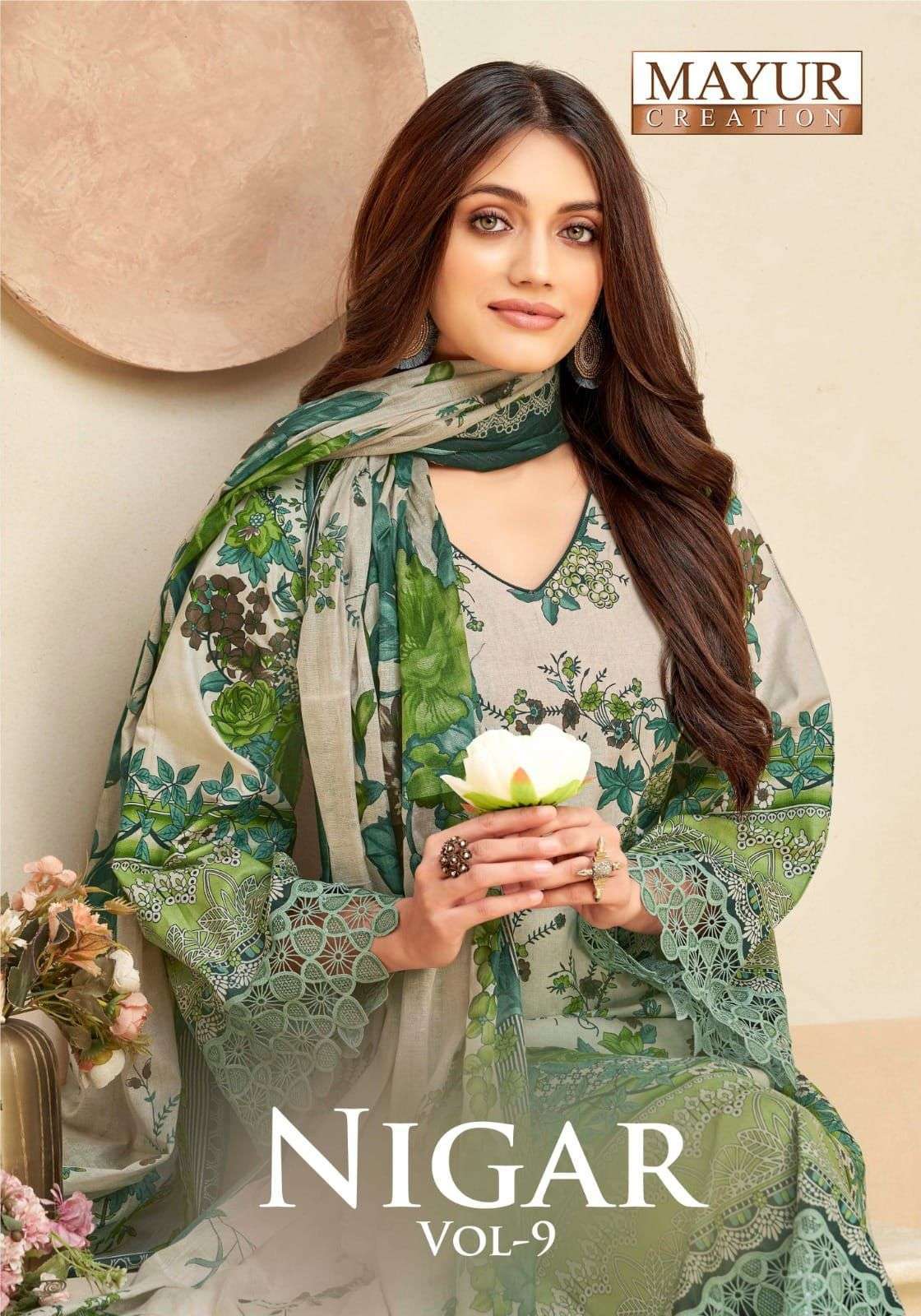 MAYUR CREATION NIGAR VOL 9 READYMADE KARACHI PRINT COTTON SU...