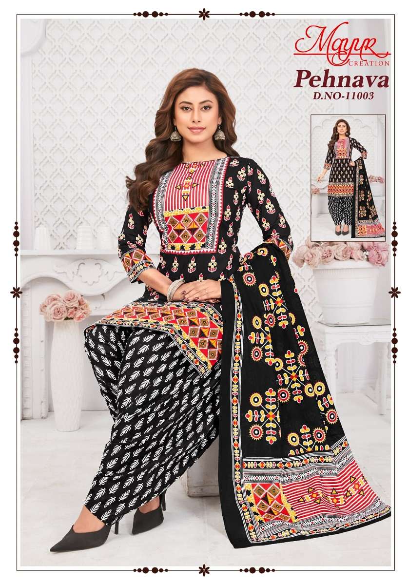 MAYUR PEHNAVA VOL 11 INDIA TRADITIONAL REGULAR COTTON SUIT M...