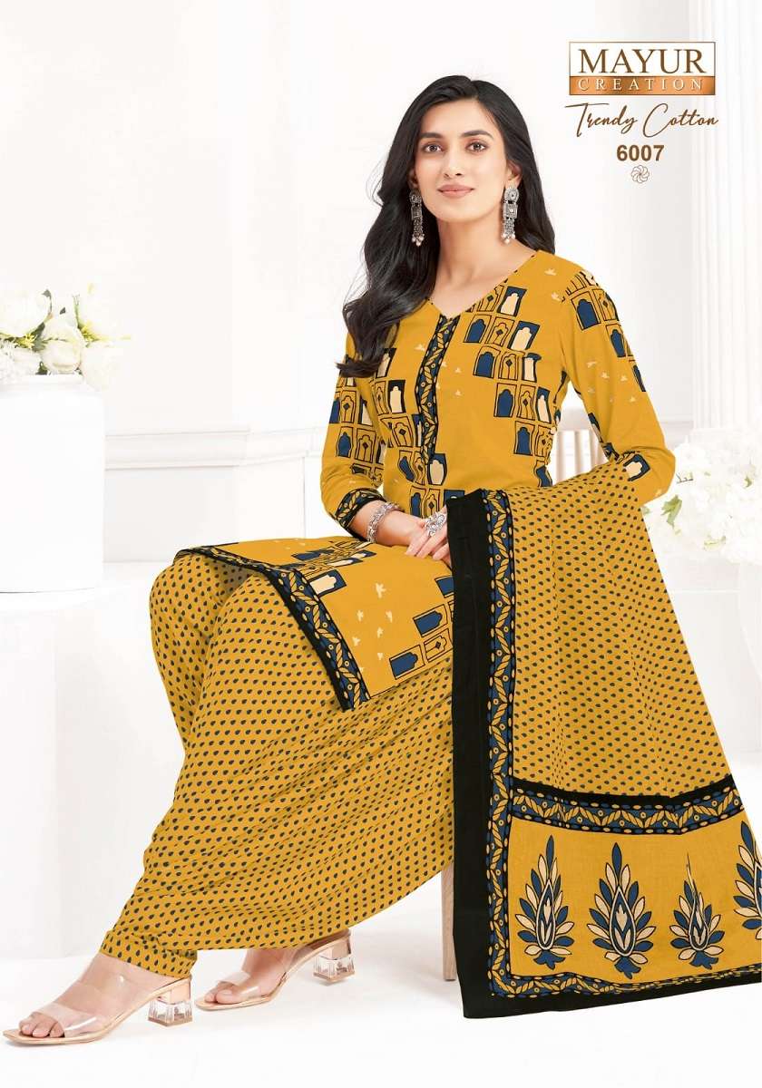 MAYUR TRENDY COTTON VOL 6 SUMMER PURE COTTON PRINT PATIYALA ...