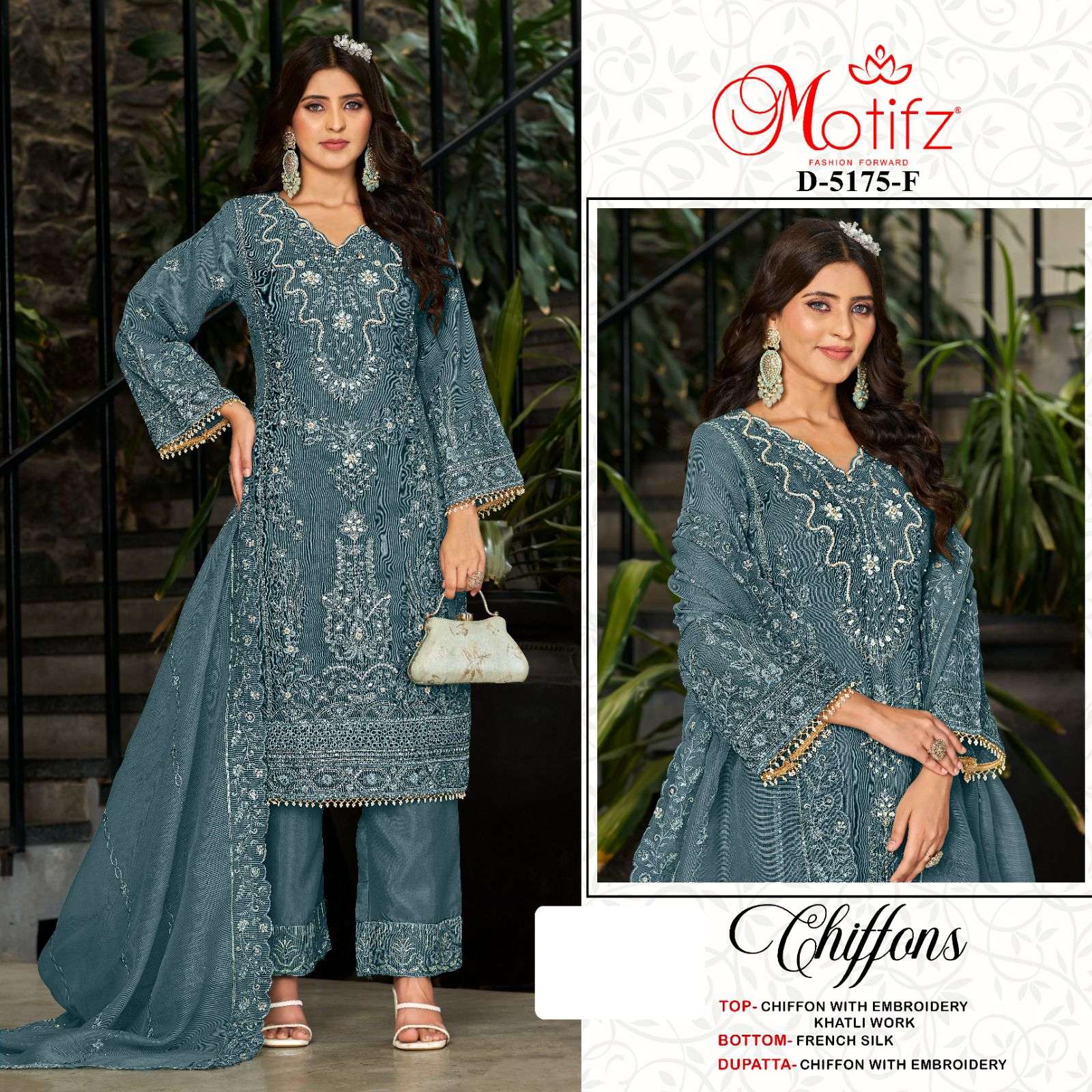 MOTIFZ 5175 FESTIVAL COLLECTION EMBROIDERY DESIGN LADIES SUI...