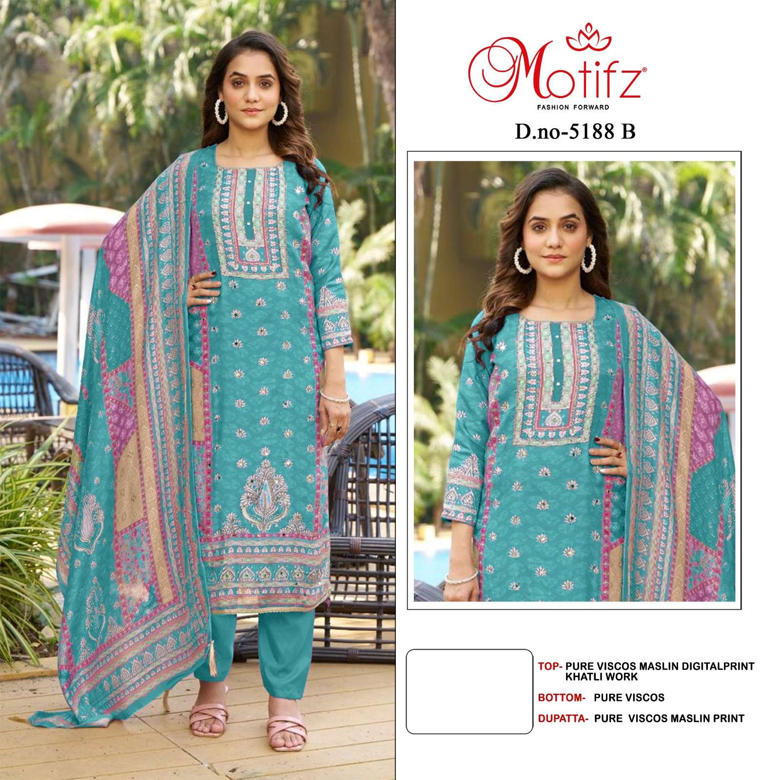MOTIFZ 5188 WOMEN FIRST LOVE CLOTHING DESIGNER LOW WORK SALW...
