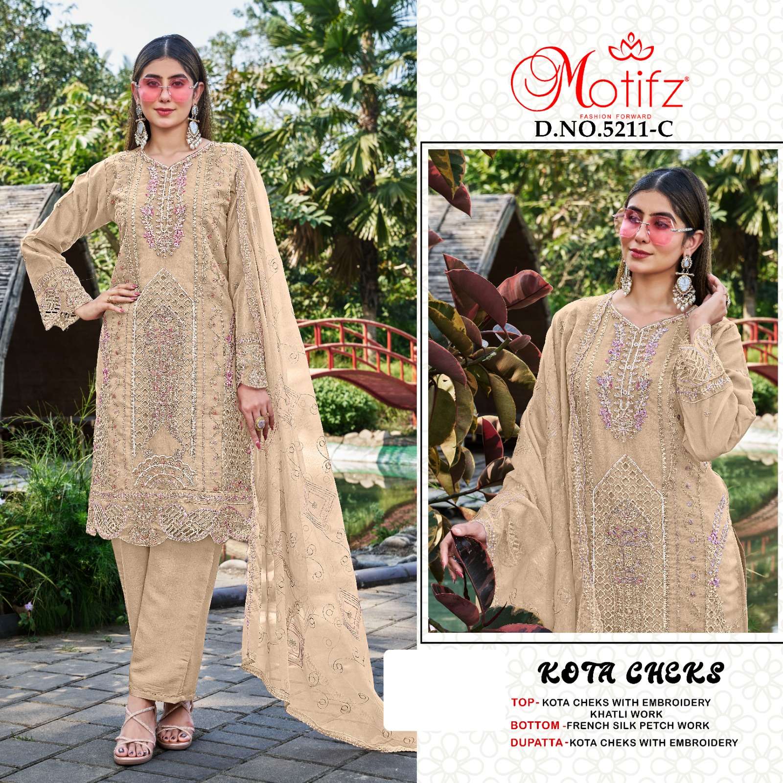 MOTIFZ 5211 HEAVY EMBROIDERY CLASSIC SUIT CATALOG FESTIVAL I...