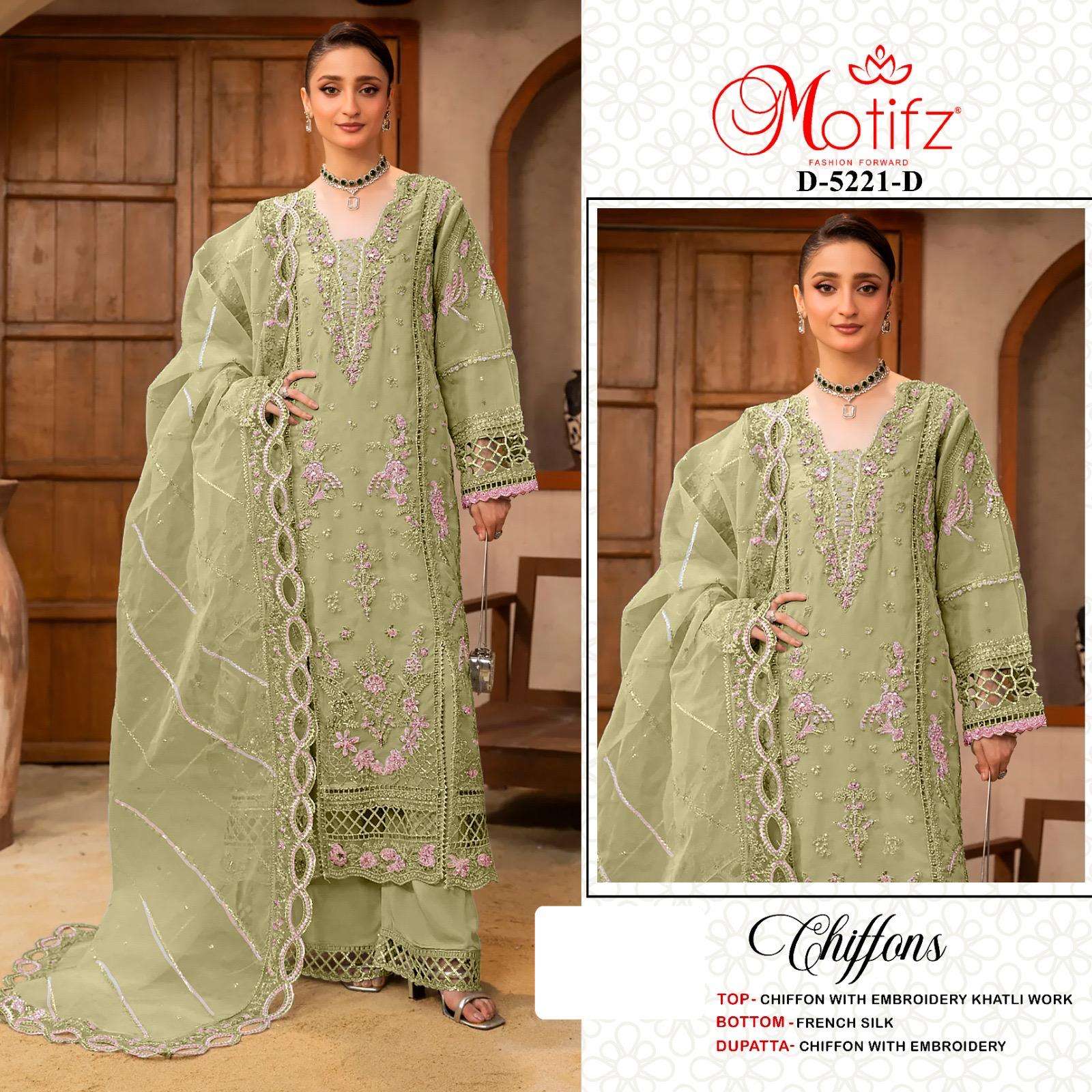 MOTIFZ 5221 EID OUTFIT PAKISTANI COPY HEAVY EMBROIDERY LONG ...