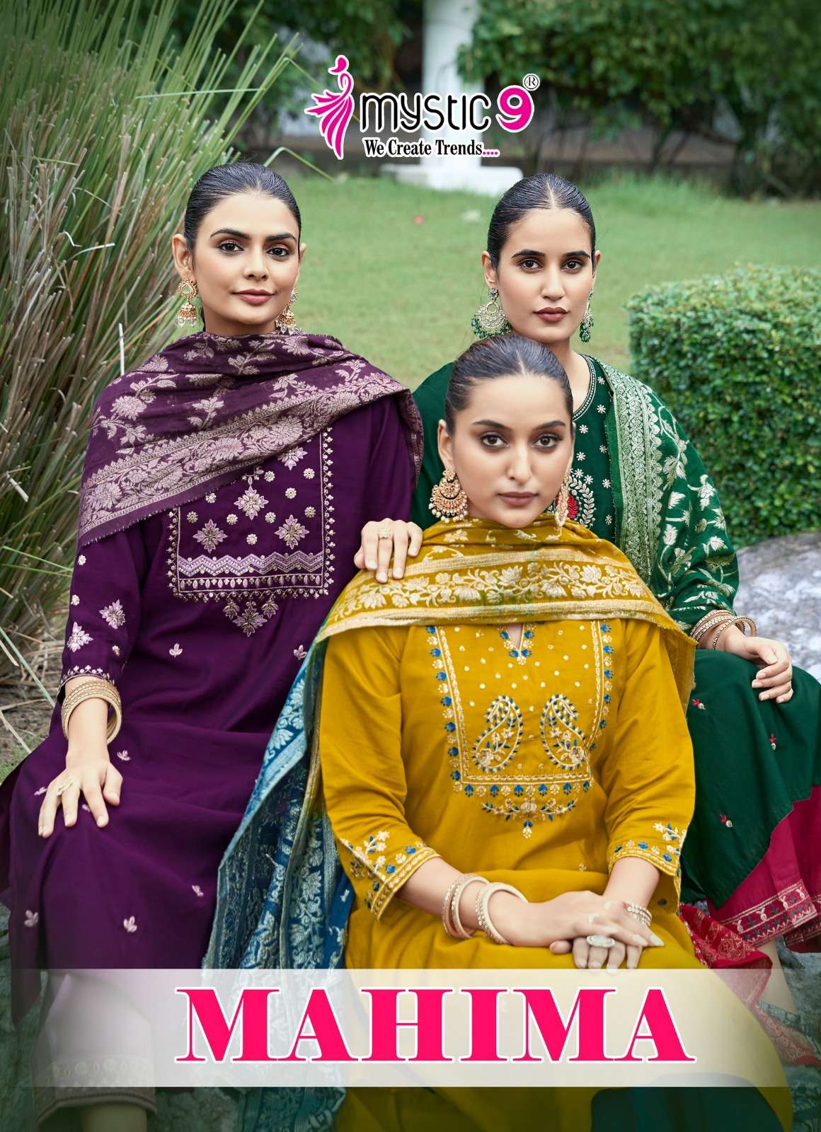 MYSTIC 9 MAHIMA VOL 1 STRAIGHT CUT SALWAR SUIT WITH POCKET R...