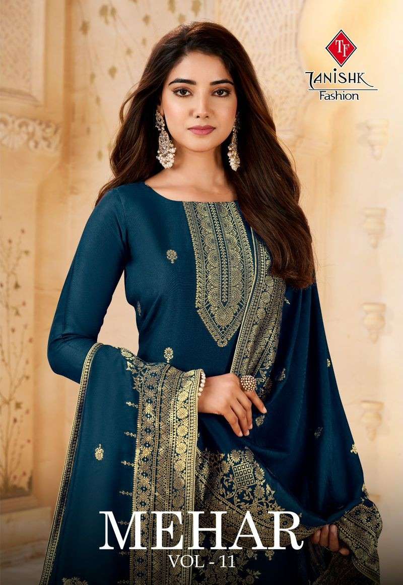 NAARI MEHER VOL 11 VISCOSE JACQUARD PRINT SALWAR SUIT WHOLES...