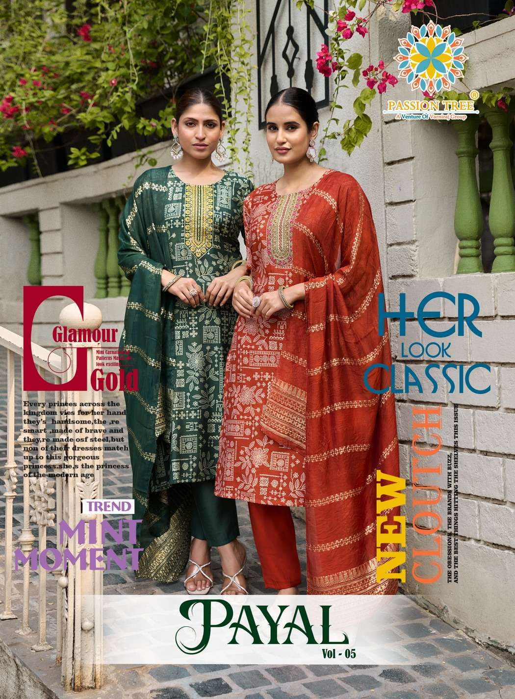 PASSION TREE PAYAL VOL 5 TREND STRAIGHT KURTI PANT WITH DUPA...