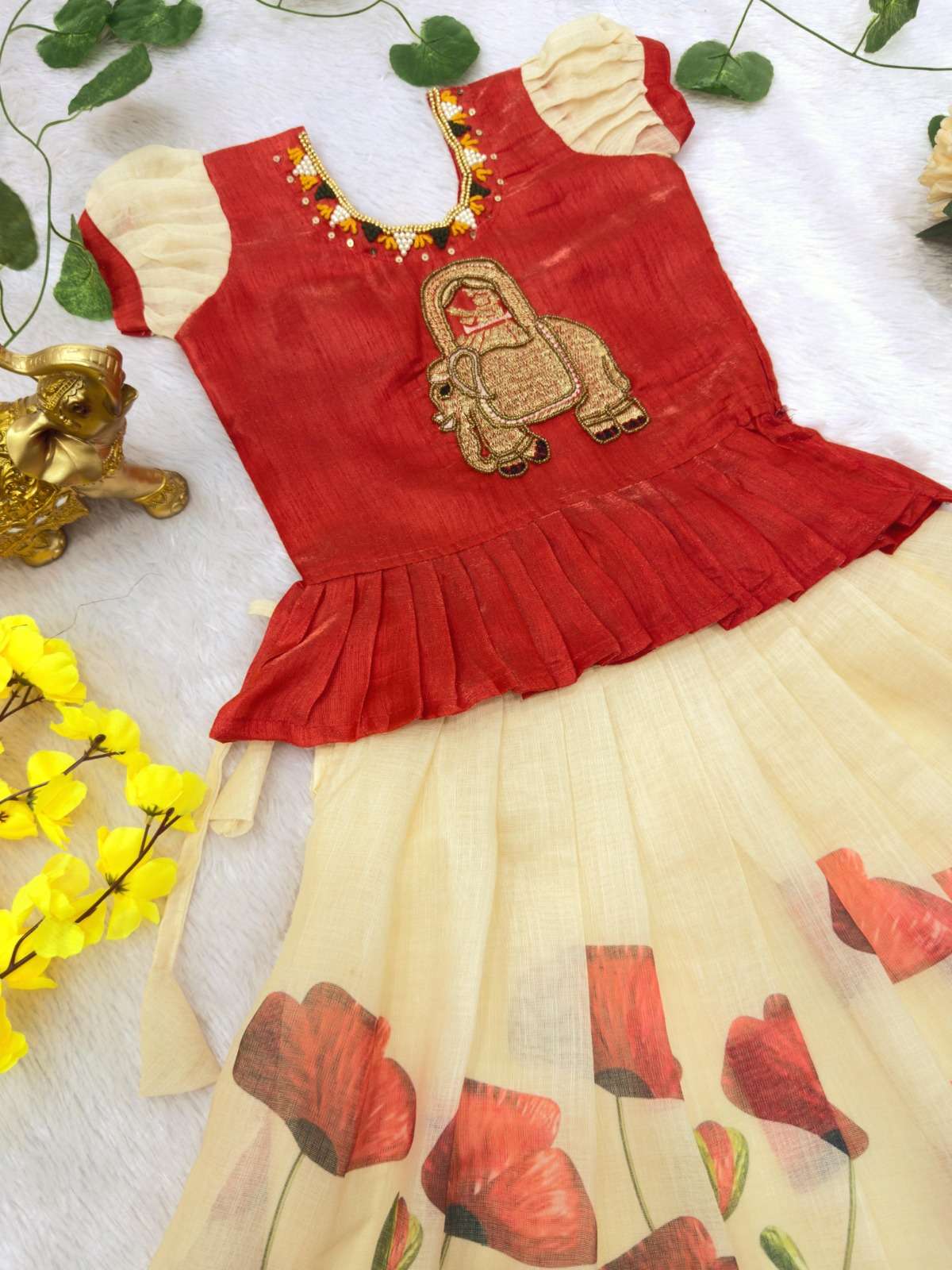 Pongal Festival Special Little Kids Girls Readymade Traditio...