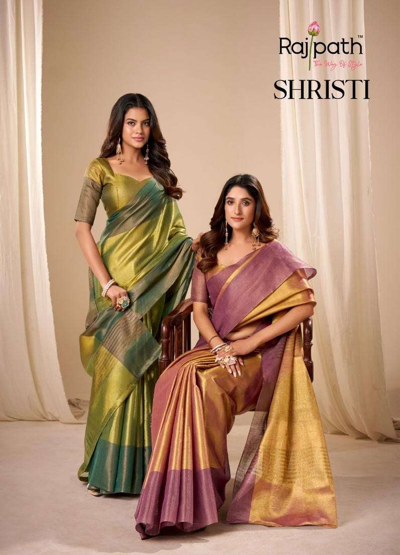 Rajpath Shristi Tissue Silk fancy look saree Best collection