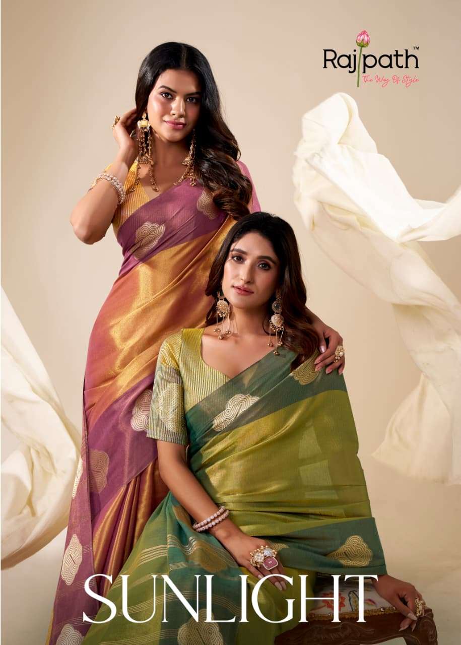 Rajpath Sunlight Handloom Tissue silk fabric fancy saree bes...