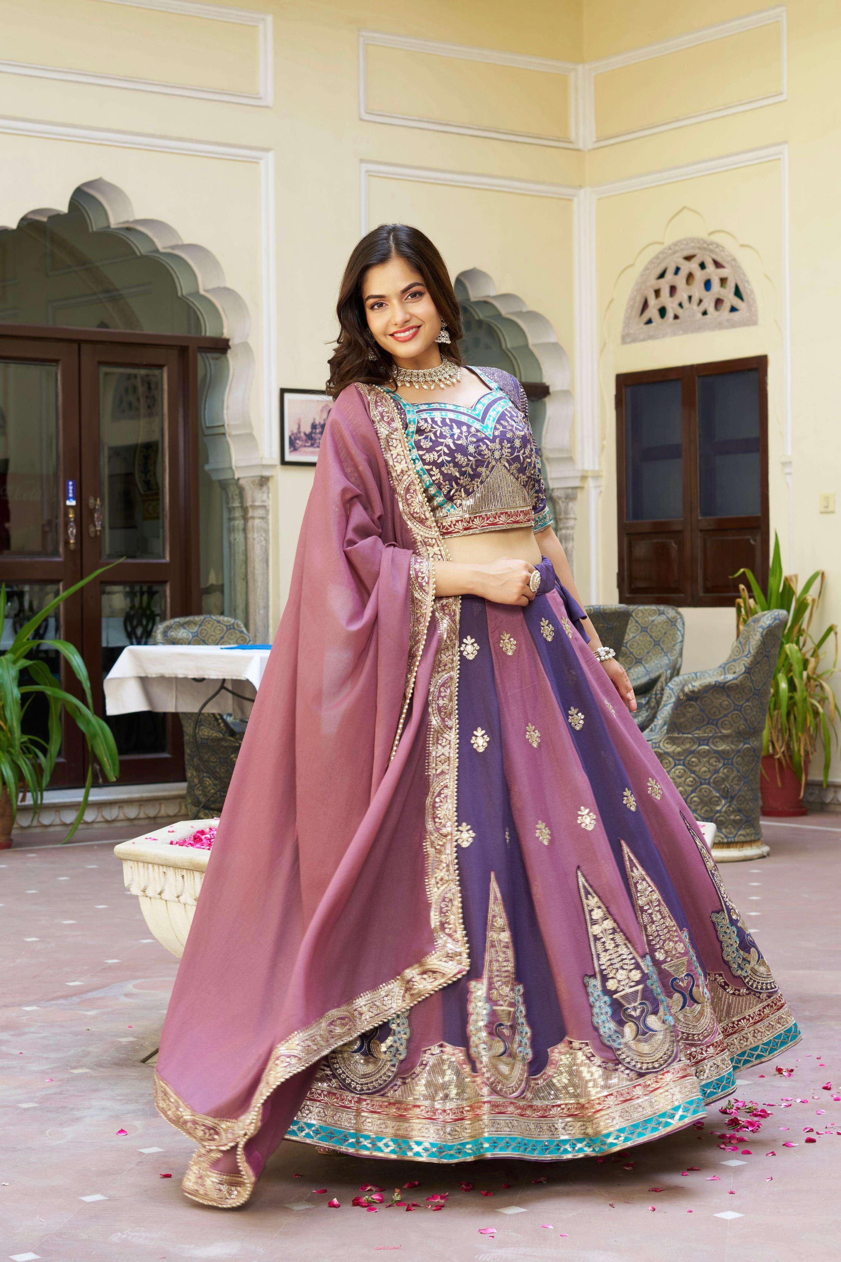 Ram 149 Georgette fabric embroidery work heavy look lehenga ...