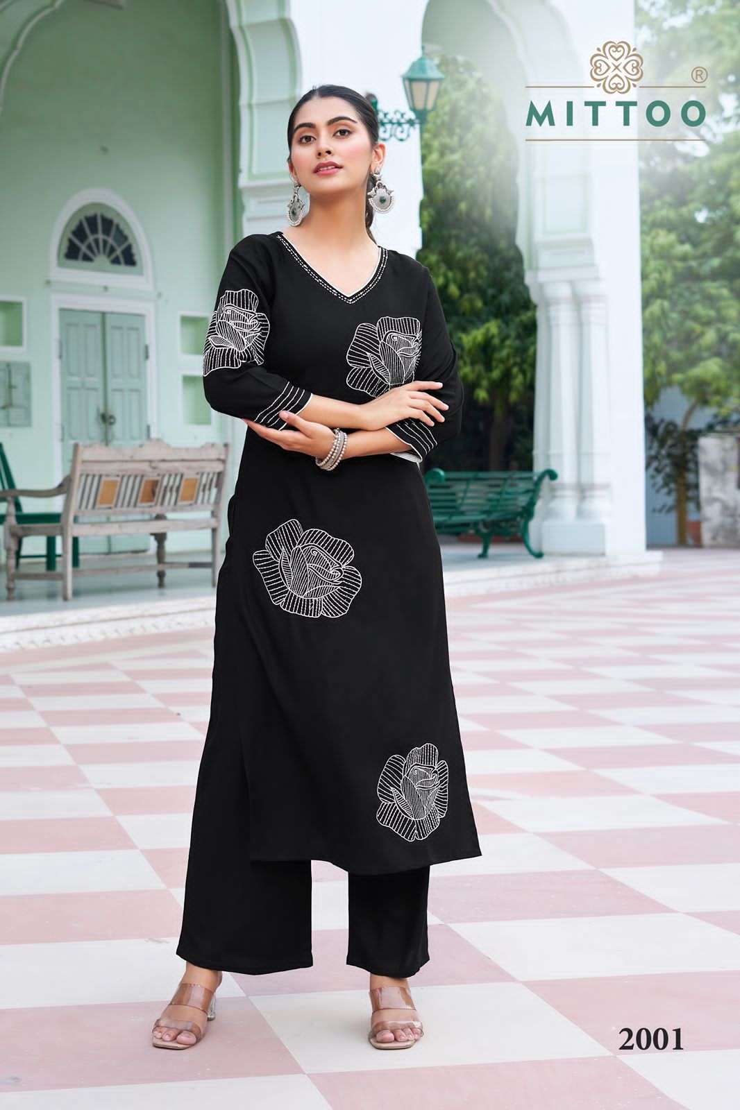 RAMYAA TWO PIECE PALAZZO RAYON CORD SET DAILY OUTFIT RESELLE...