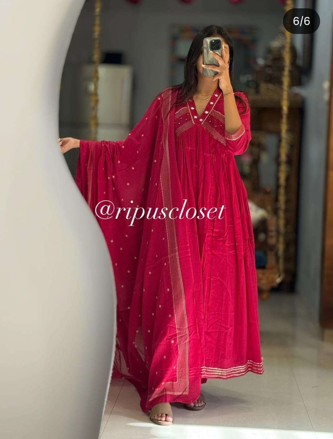 READYMADE BRAND BEAUTIFUL ANARKALI SUIT COTTON FABRIC WHOLES...