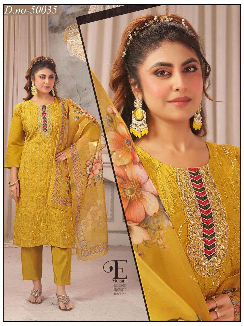 READYMADE SILK 3 PIECE SUIT BOUTIQUE KURTI SUIT AT PARTY WEA...