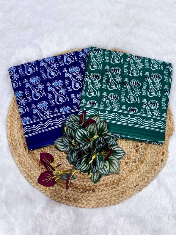 REGULAR STYLISH COMFORT MUL COTTON HAND BLOCK PRINT SAREES D...