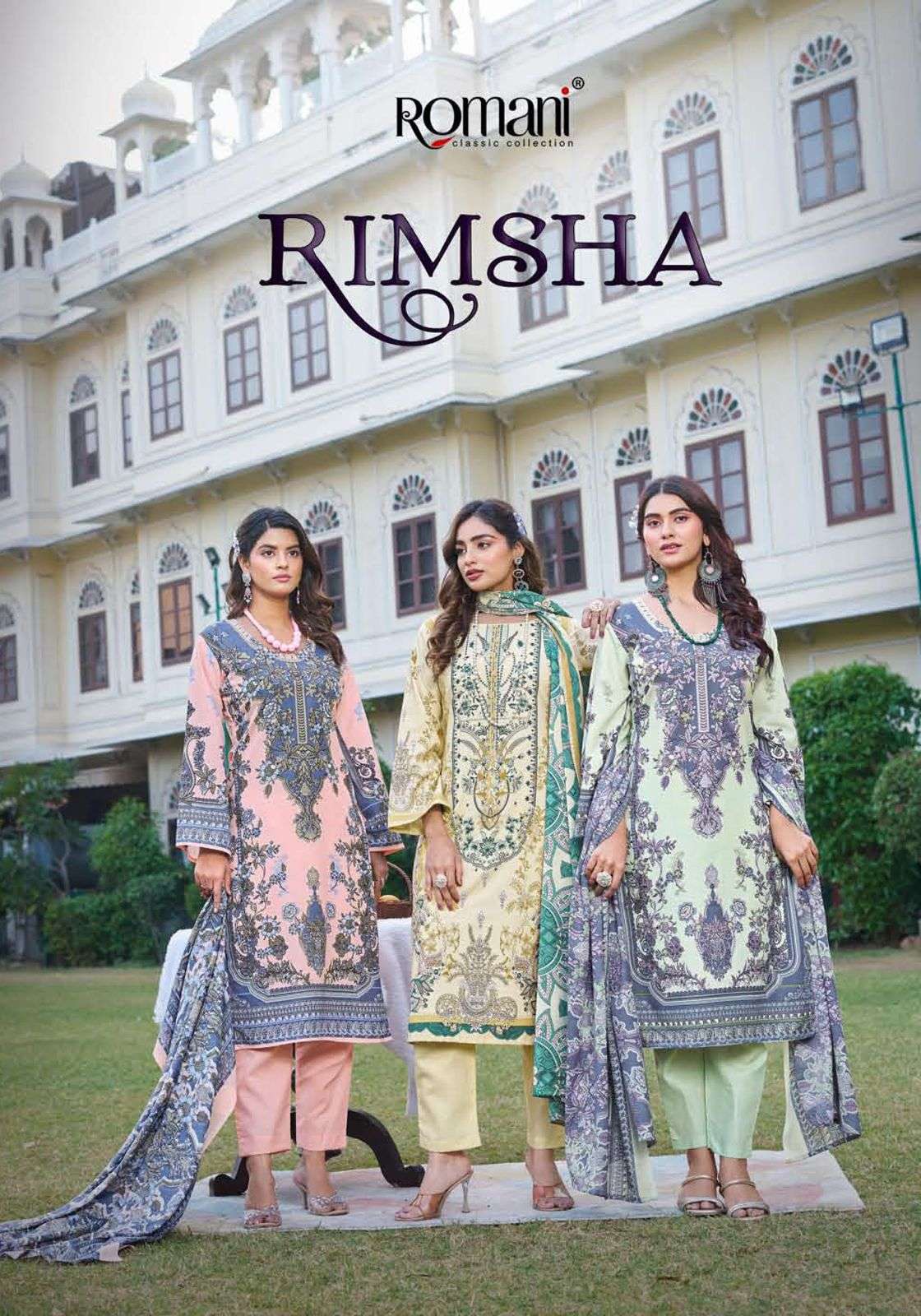 ROMANI RIMSHA SOFT COTTON DIGITAL DESIGNER SUIT MATERIAL SET...