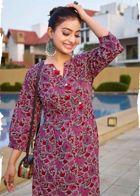 S 4651 TO 4656 OFFICE & COLLEGE DESGNER KURTI COLLECTION LOW...