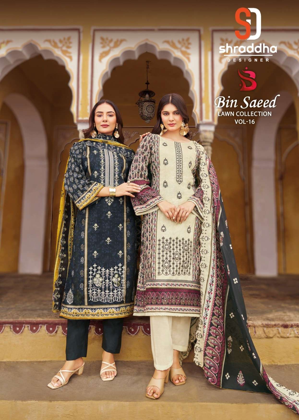 SHARADDHA DESIGNER BIN SAEED VOL 16 LAWN COLLECTION PAKISTAN...