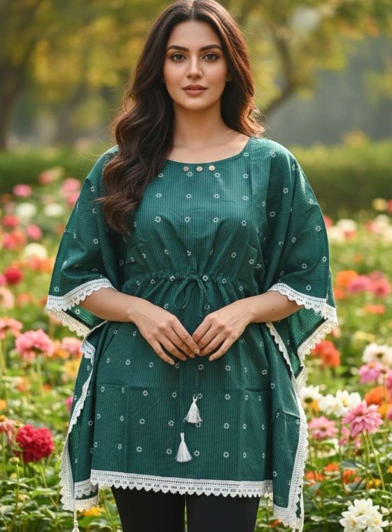SHORT KAFTAN TOP KURTI COTTON WEAR DAILY CLOTH TEXTILE SURAT