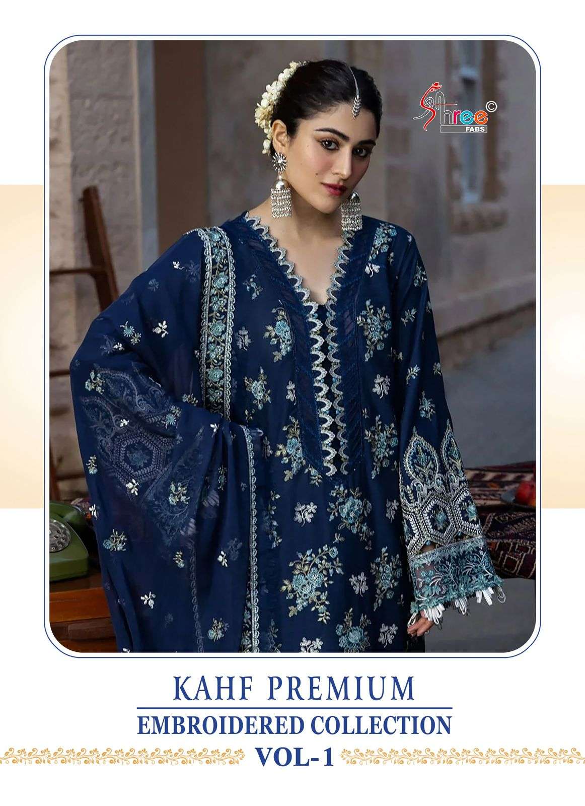 SHREE FABS KAHF PREMIUM EMBROIDERED COLLECTION VOL 1 RAYON S...