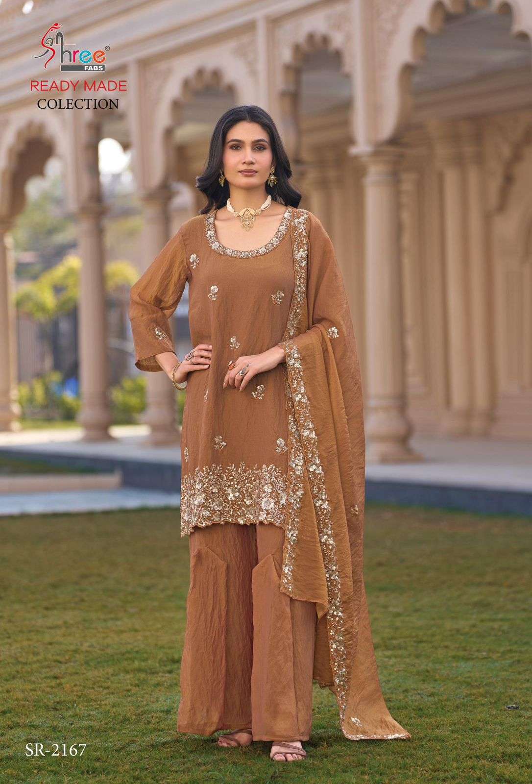 SHREE FABS SR 2167 SHIMMER FABRIC SHIFFON WORK SHARARA SUIT ...