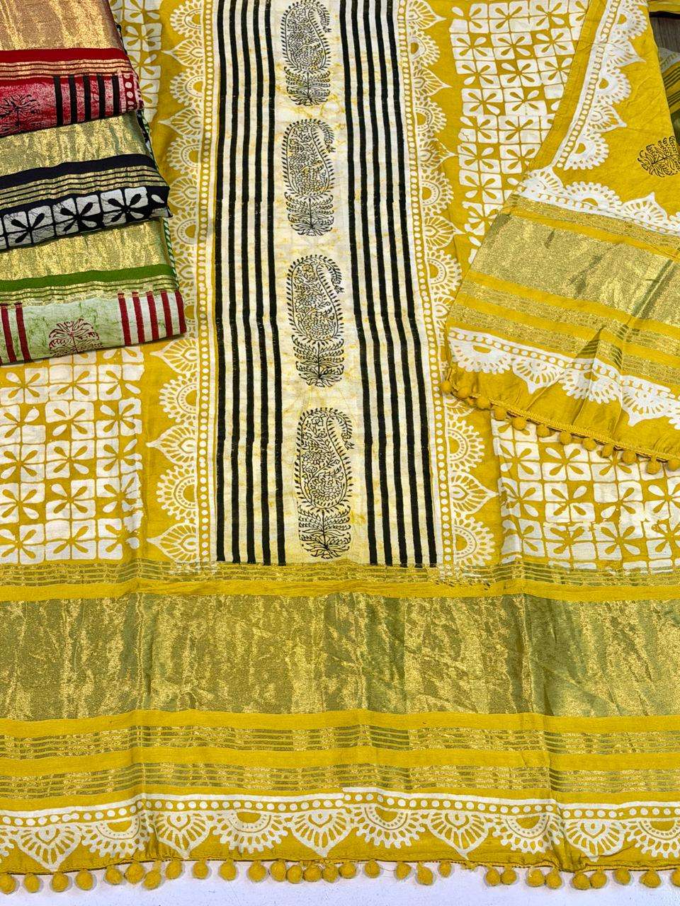 SIARA MUSLIN GAJJI BATOK PRINT SALWAR SUIT COMBO TEXTILE RES...