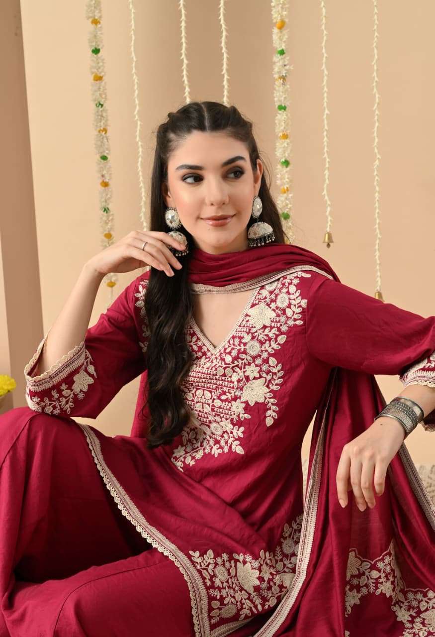 SL JAIPUR STYLE READYMADE DESIGNER KURTI PALAZZO SUIT BRAND ...