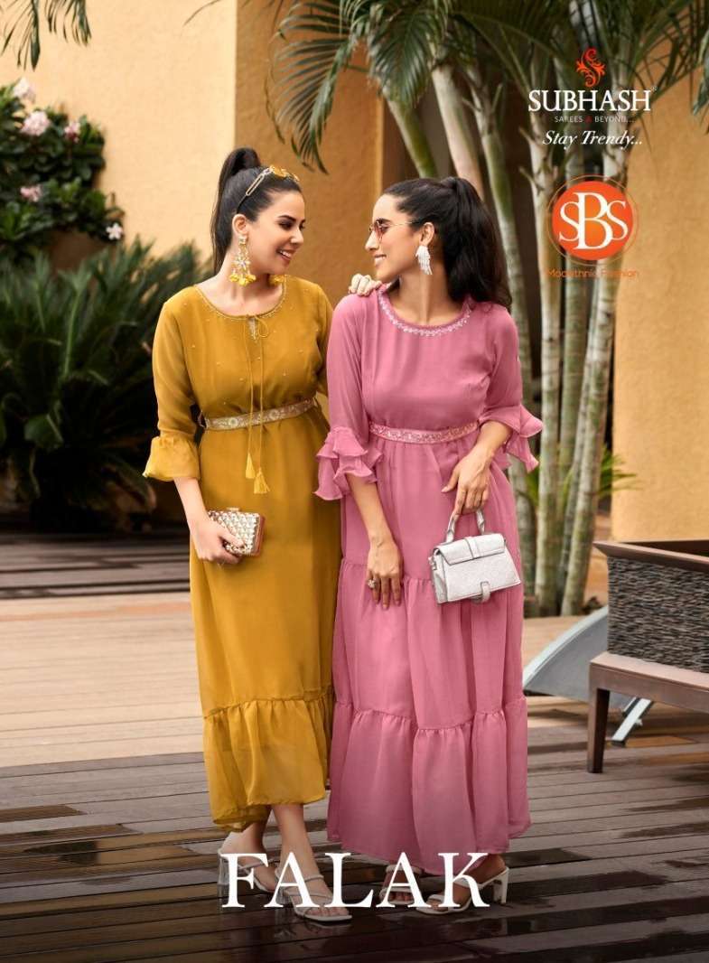SUBHASH FALAK BRANDED GEORGETTE PLAIN ONE PIECE GOWN BUY DEA...