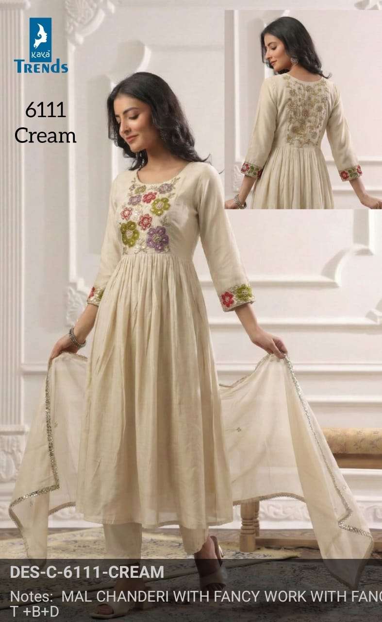 TRENDS 6111 UMBRELLA KURTI PANT DUPATTA SET AT FESTIVAL EXPO...