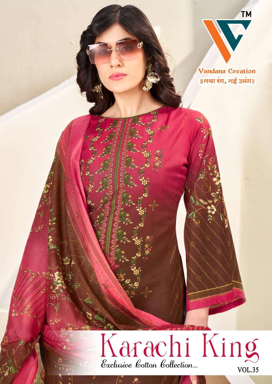 VANDANA‎‎‎‎ CREATION KARACHI KING VOL 35 SOFT COTTON...