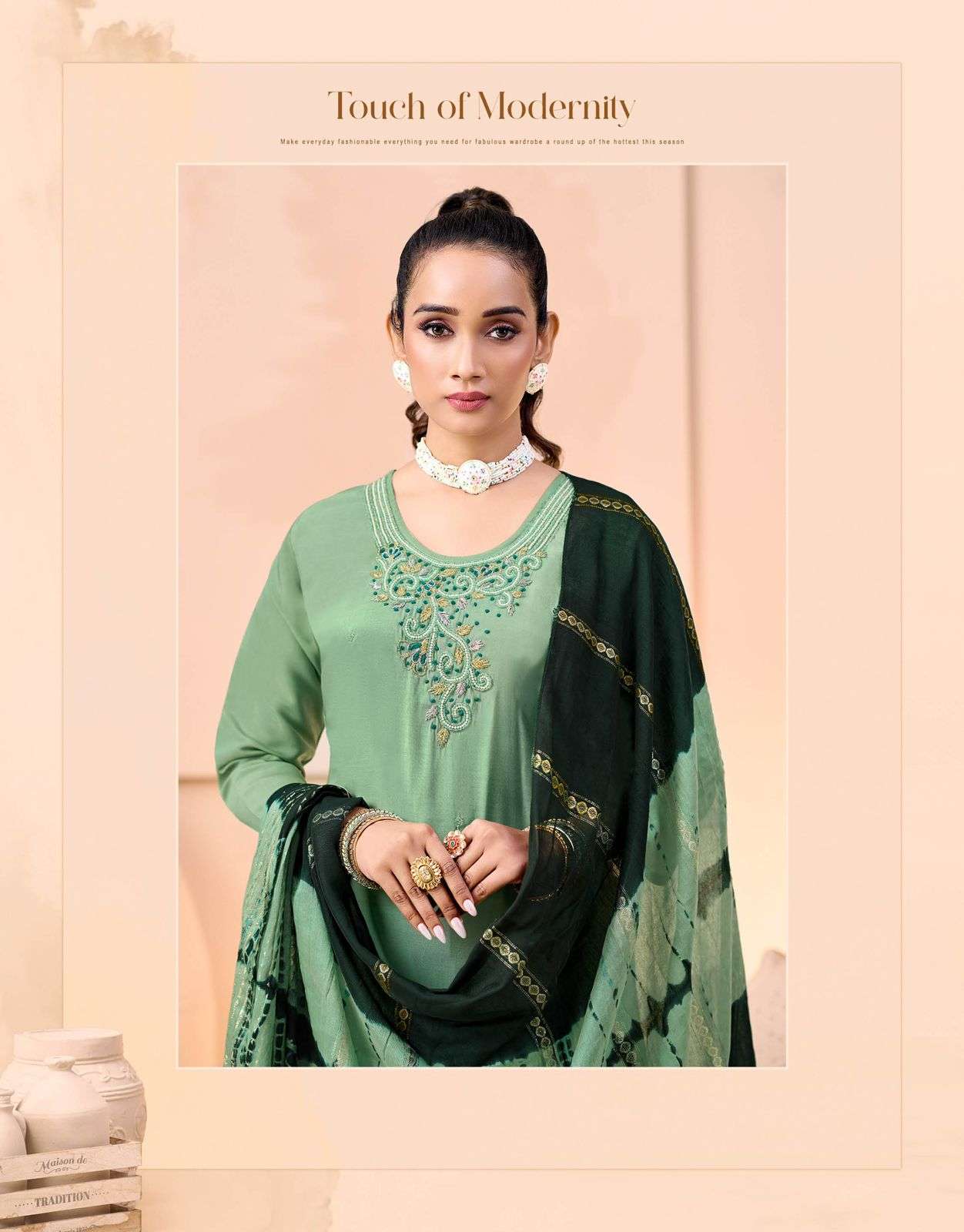 VIR VEDHIKA VOL 1 SIMMER FABRICS YOUNG STYLE SALWAR SUIT RES...