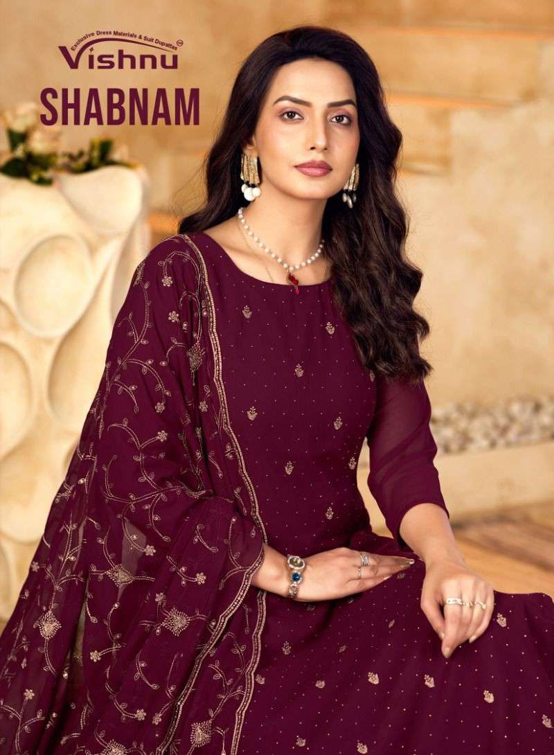VISHNU SHABNAM GEORGETTE FABRIC SALWAR SUIT FOR FESTIVAL COL...
