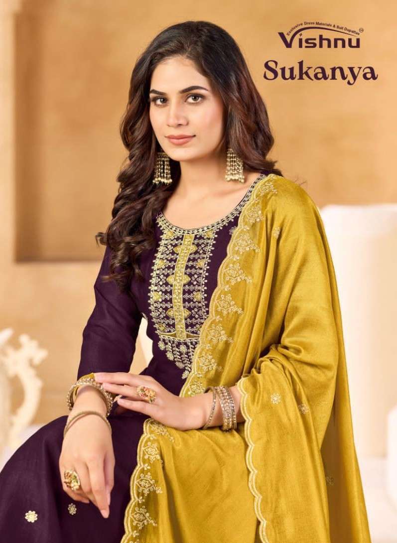 VISHNU SUKANYA BRAND VICHITRA SILK STITCHED SUIT FESTIVAL SE...