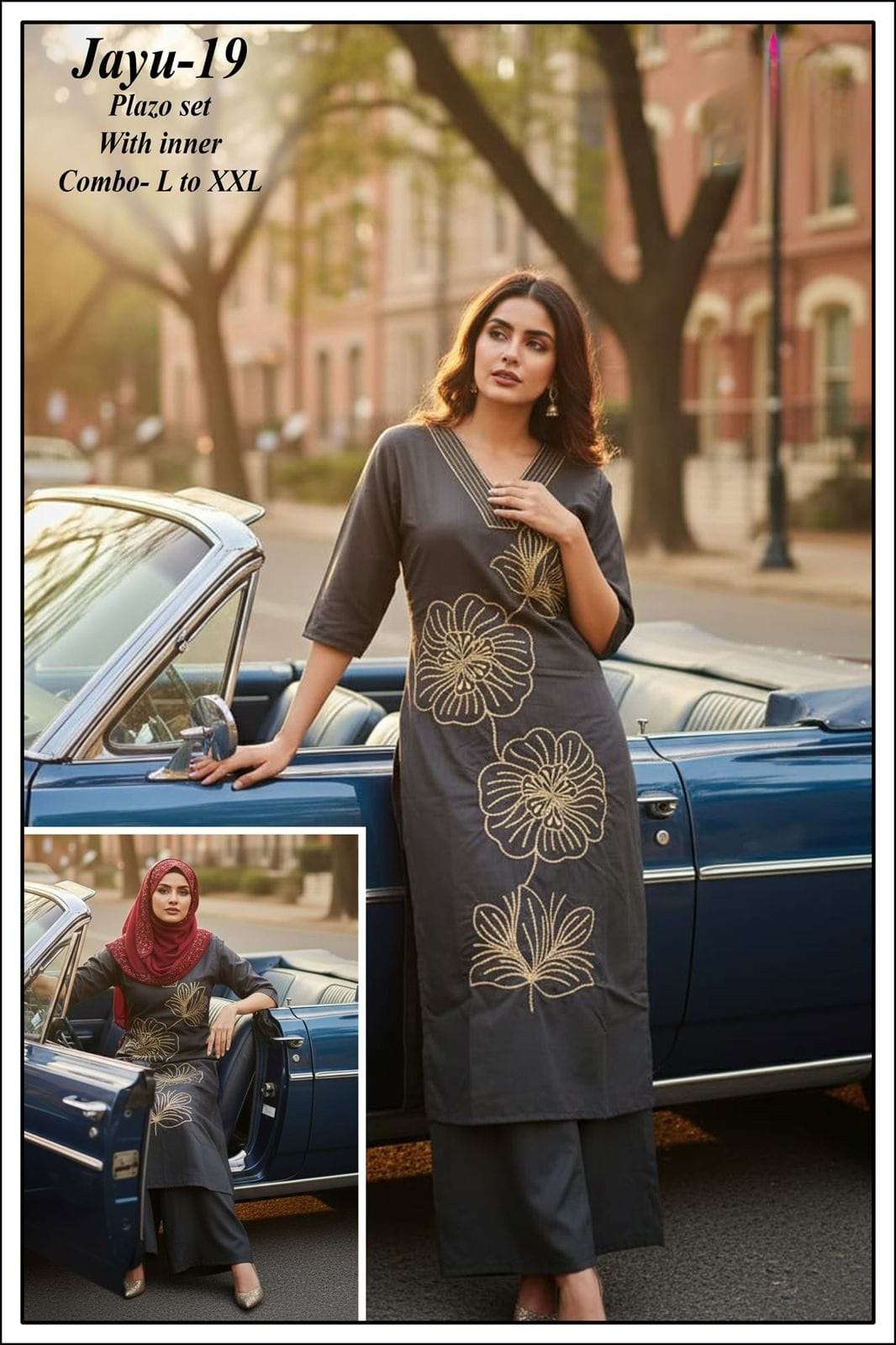 WESTERN BRAND PALAZZO SET CORD SET AT OFFICE DAILY WEAR WHOL...