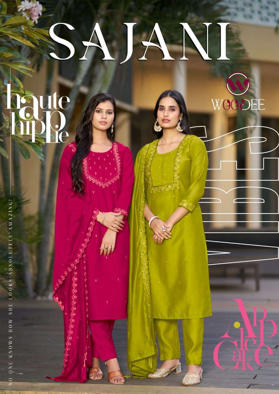 WOODEE SAJANI PREMIUM THREAD WORK READYMADE SUIT COLLECTION ...