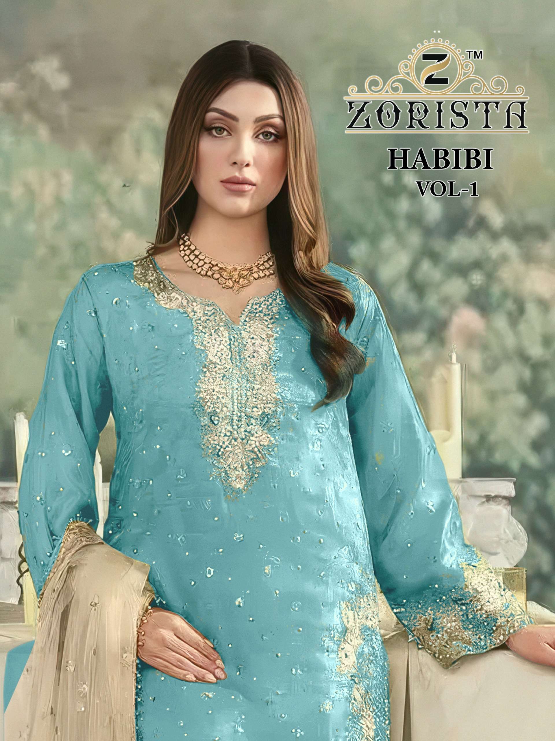 ZORISTA HABIBI VOL 1 D 10022 ZIMMI CHOO WITH MOTI EMBROIDERY...
