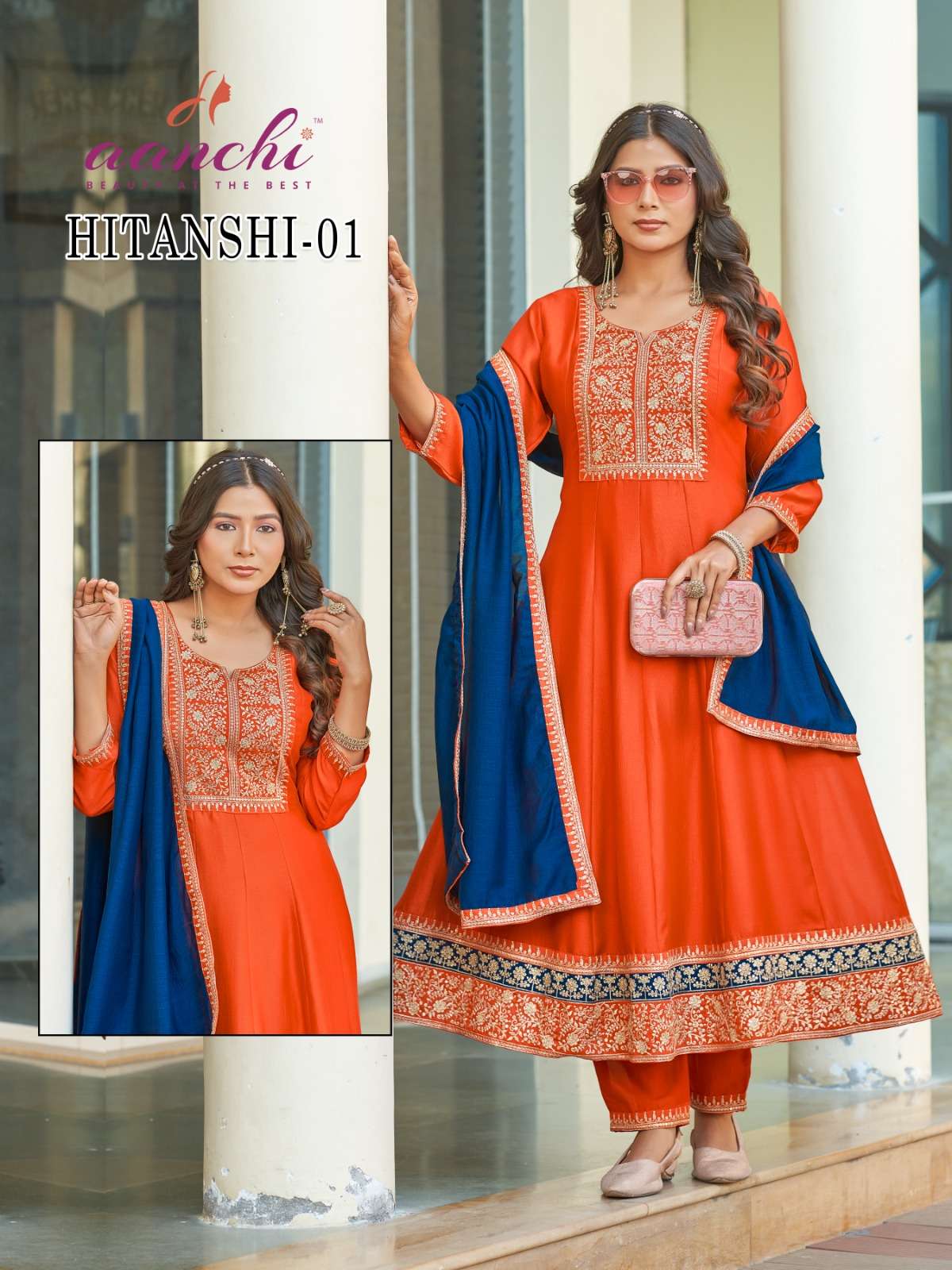 AANCHI HITANSHI 01 TO 04 VICHITRA SILK FANCY SALWAR SUIT AT ...