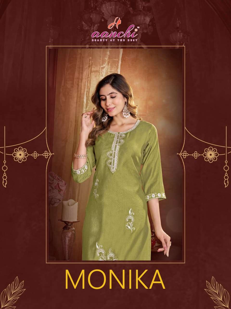 AANCHI MONIKA STRAIGHT CUT KURTI CATALOGUES FOR SUMMER REGUL...