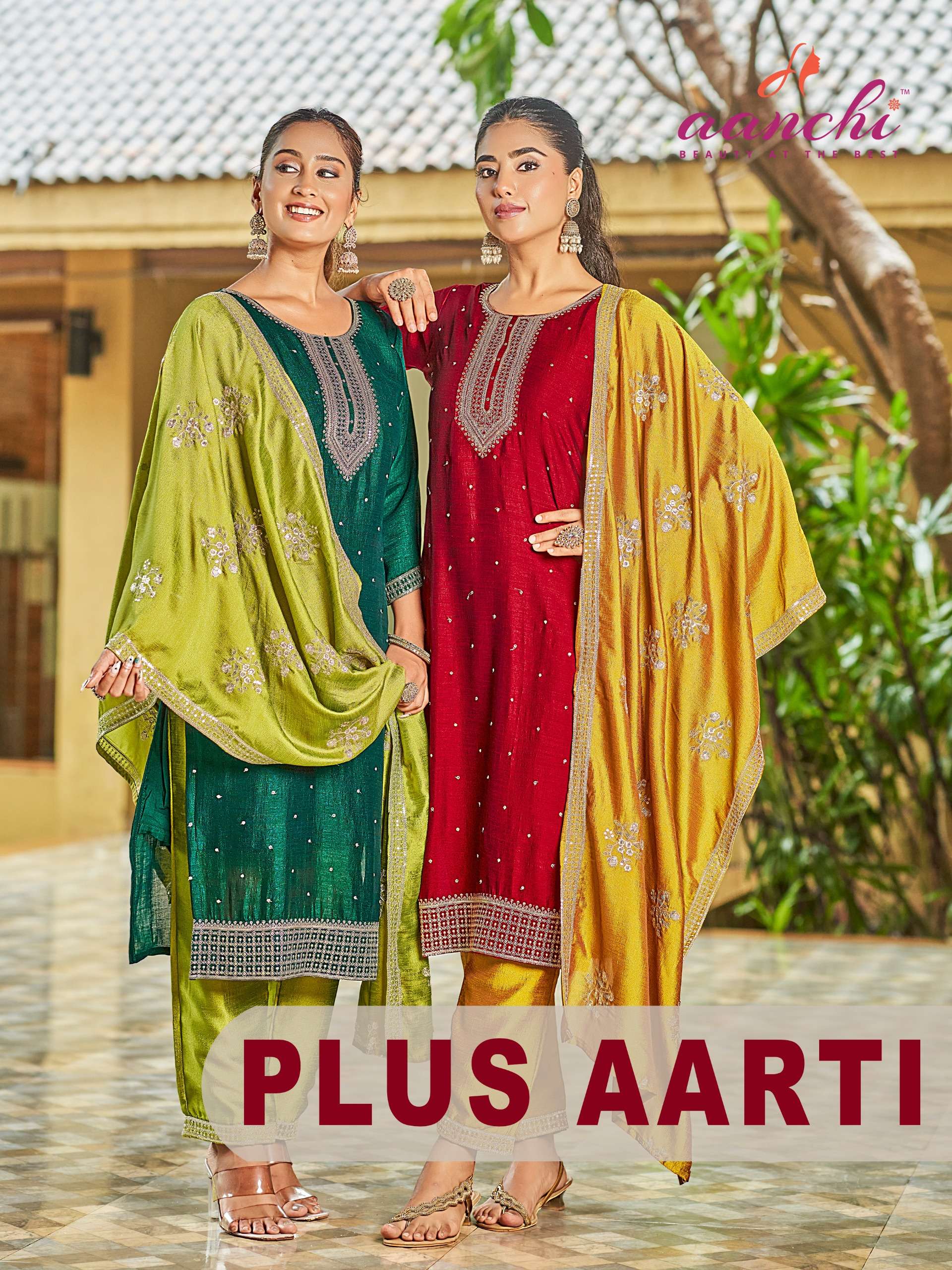 AANCHI PLUS AARTI READYMADE FAT WOMEN BIG SIZE 3 PCS STRAIGH...