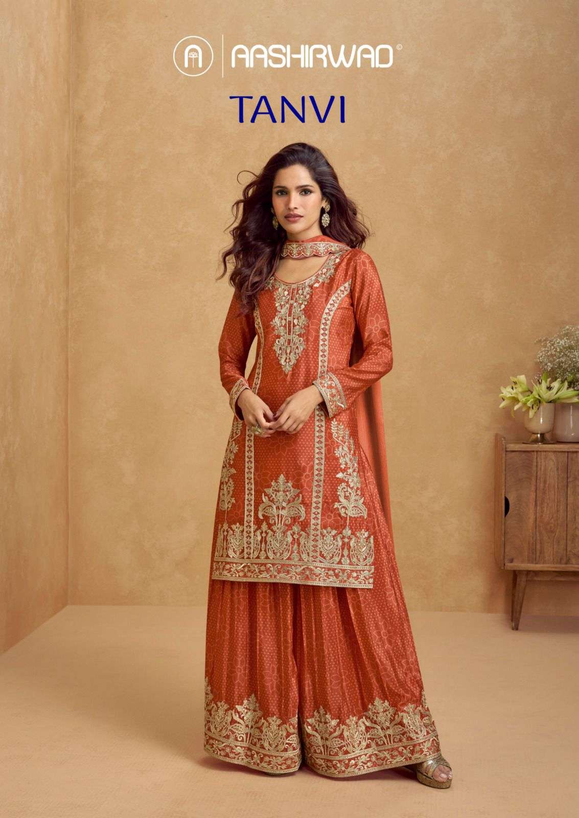 AASHIRWAD CREATION TANVI SEMI STITCHED CATLOG SILK & EMBROID...