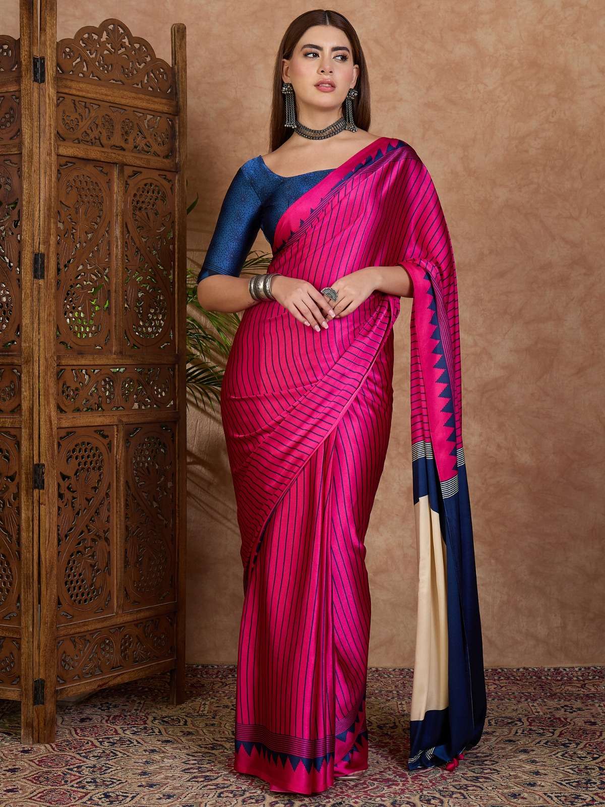 Ajrakh Luxe iconic Collection semi modal restful fabric Regu...