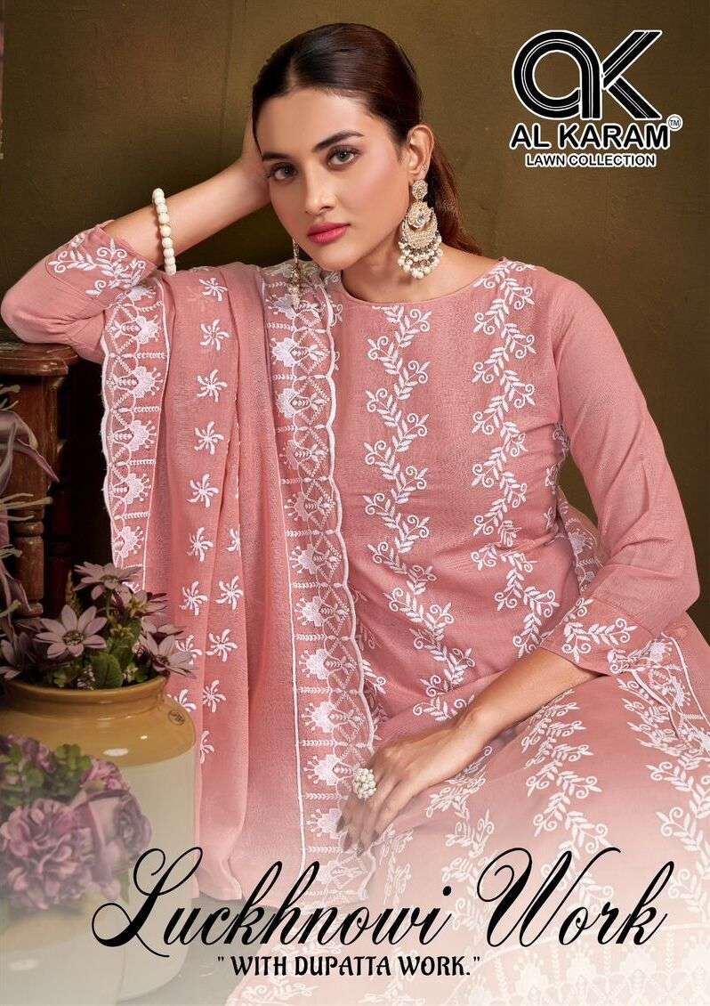 AL KARAM LUCKNOWI WORK WITH DUPATTA WORK EXCLUSIVE PRINT EMB...