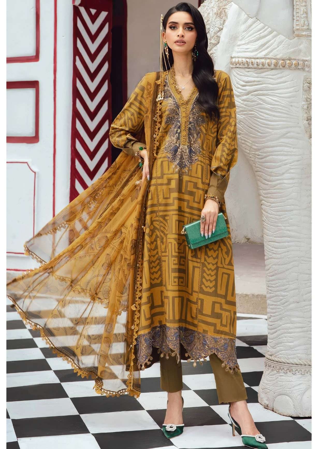 AL ZOHAIB AZ 1455 PAKISTANI CONCEPT PURE COTTON DRESS PARTY ...