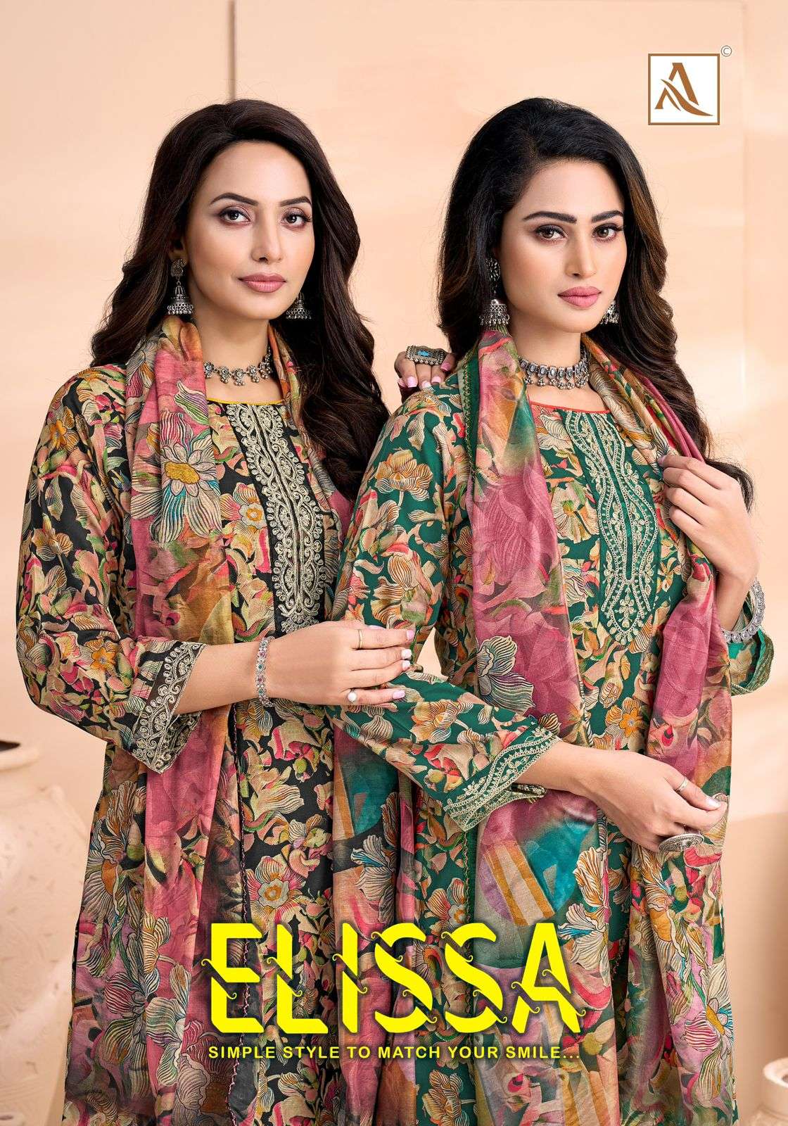 ALOK SUIT ELISSA COTTON DIGITAL PRINT DAMAN & SLEEVESS SALWA...