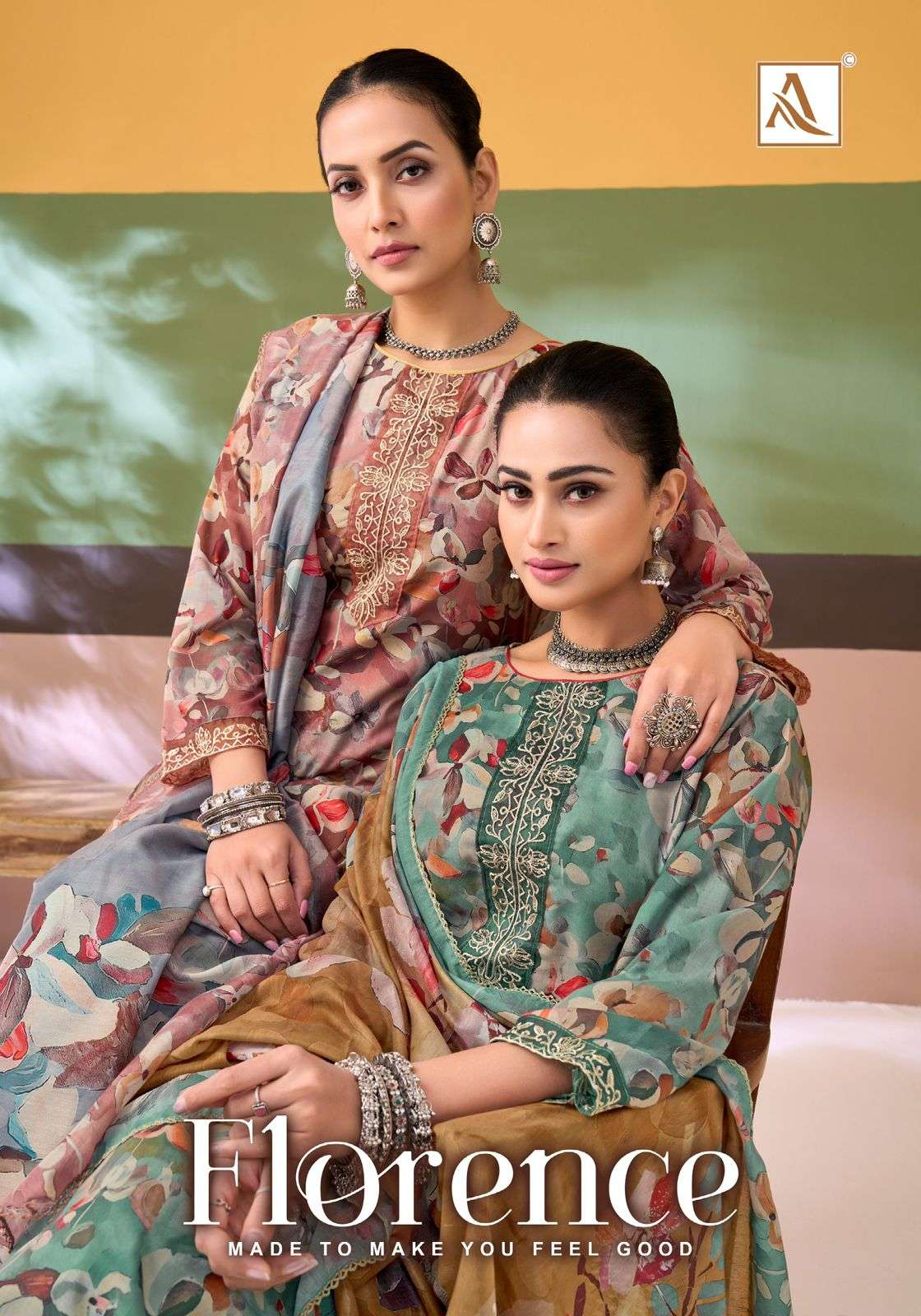 ALOK SUIT FLORENCE COTTON FLORAL BEAUTIFUL SUIT AT FEMALE TR...