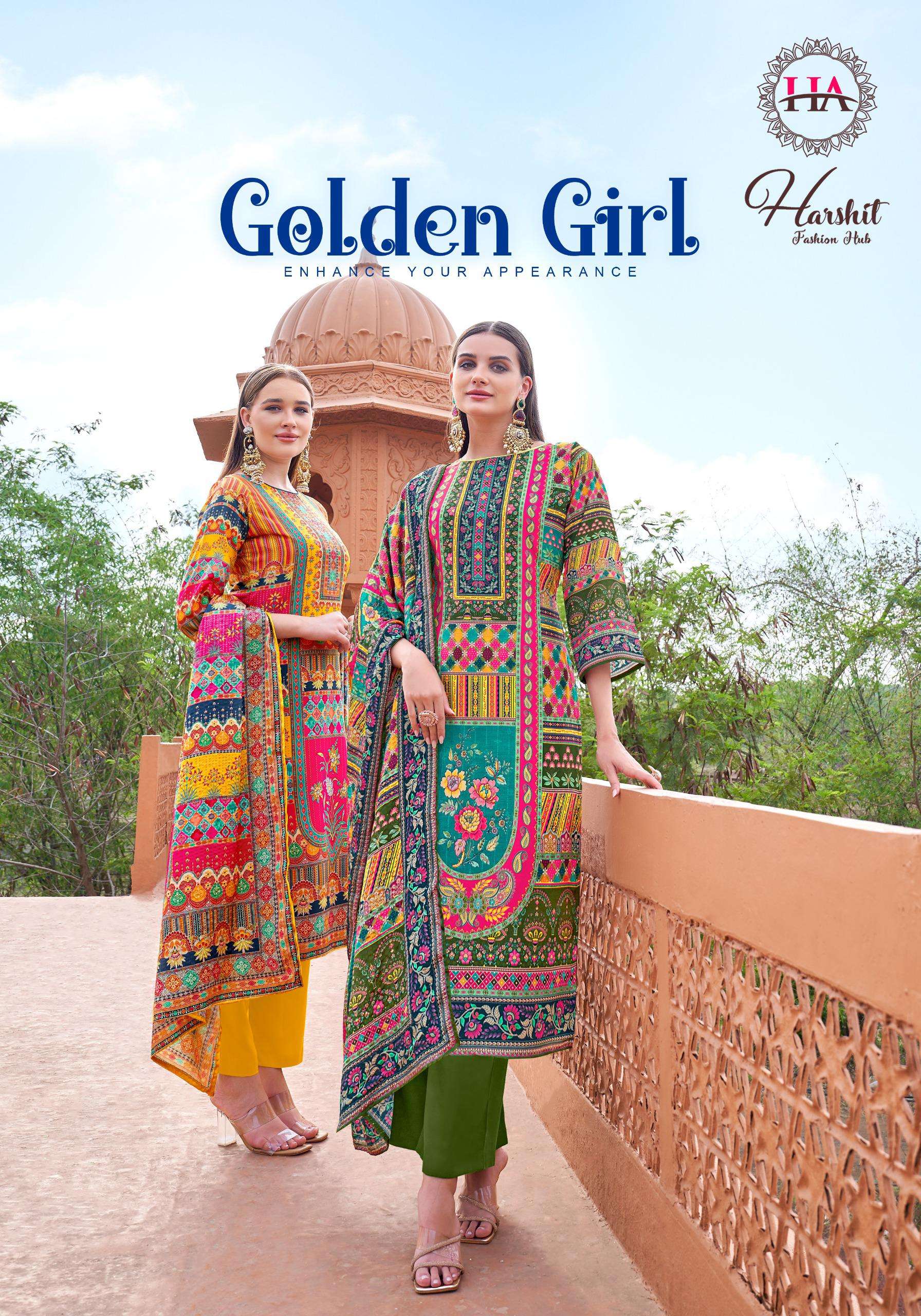 ALOK SUIT GOLDEN GIRL ZAM DESIGNER FULL DIGITAL & MIRROR WOR...
