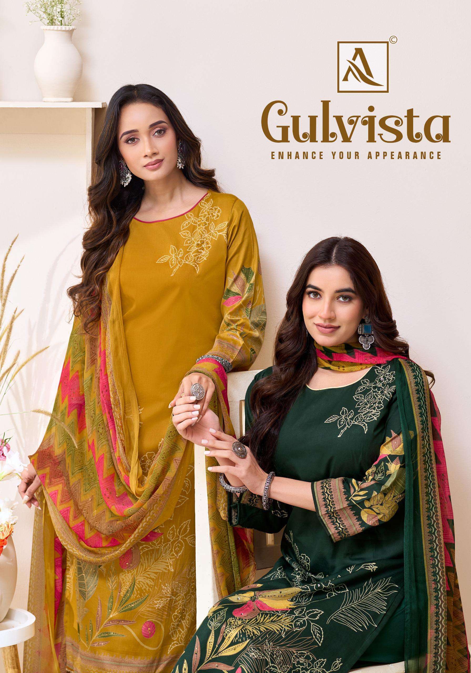 ALOK SUITS GULVISTA PAKISTANI DRESS COTTON PRINTED MATERIAL ...